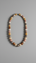 Glass Beaded Necklace With Earth Tones